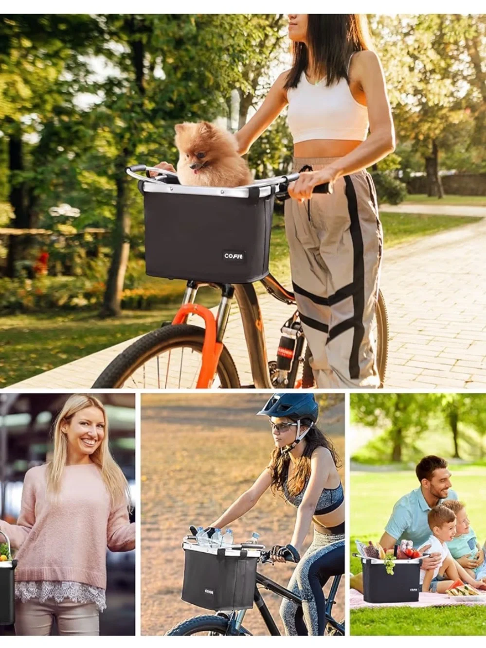 Front Bike Pet Basket - Secure Dog Carrier
